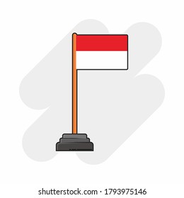 Flag of Indonesia, vector illustration