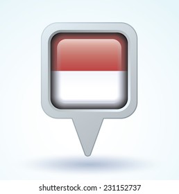 Flag of Indonesia, vector illustration