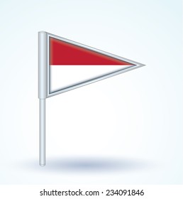Flag of Indonesia, vector illustration