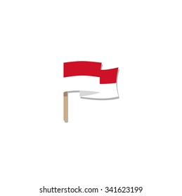 Flag of Indonesia, vector illustration