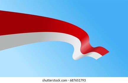 Bandera de Indonesia. ilustración vectorial