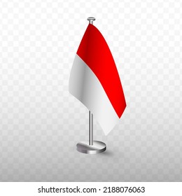 Flag Indonesia Vector Illustration Flag Flagpole Stock Vector (Royalty ...