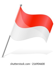 flag of Indonesia vector illustration isolated on white background