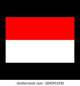 
Flag of Indonesia vector illustration on black background