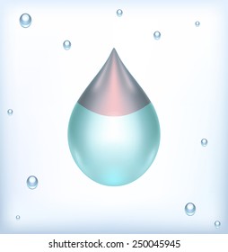 Flag of Indonesia water drop
