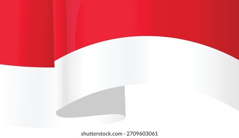 Flag of Indonesia, wavy flag