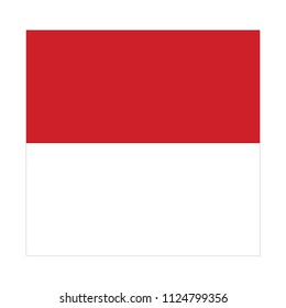 Flag of indonesia,indonesia Flag Vector Square Icon - Illustration, Flag of indonesia. Abstract concept, icon, square, button. Raster illustration on white background.