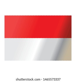  flag of Indonesian illustration vector eps