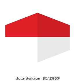 flag of Indonesia,vector illustration of Indonesia flag, official colors and proportion correctly. National Flag of Indonesia, A Flag Illustration within a Sign of the country of Indonesia.