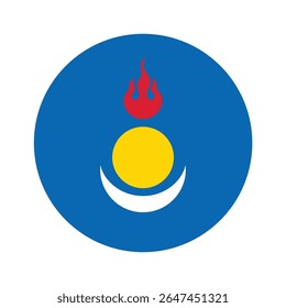 Flag of the Inner Mongolian People's Party (Neimenggu) – a political and cultural emblem symbolizing the aspirations and identity of ethnic Mongolians in Inner Mongolia, China.