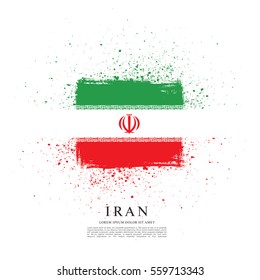 Flag of Iran, brush stroke background