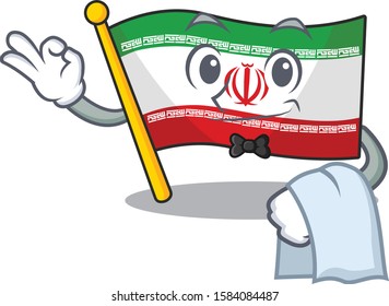 Flag iran Character on A stylized Waiter look