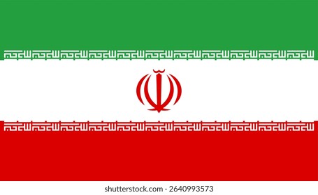 Flag of Iran, Iranian banner – vector illustration