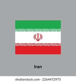 Flagge des Iran, einzelne Vektorgrafik