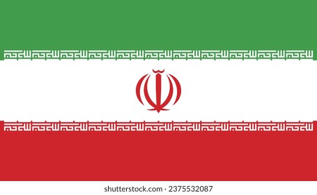 Flag of Iran. Iran flag official colors and proportion digital vector illustration