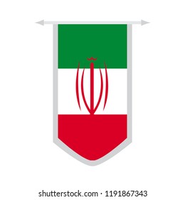 Flag of Iran on a banner