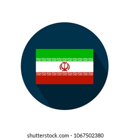 Flag of Iran on a white background. Vector illustration