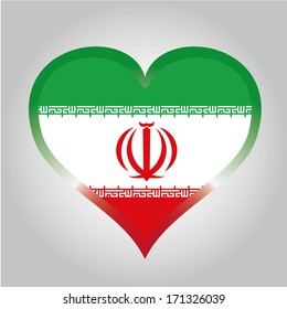 the flag from iran with its respective colors