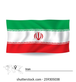 Flag of Iran - vector illustration