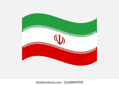 Flag of Iran. Iran wavy flag digital vector illustration. Fluttering flag.