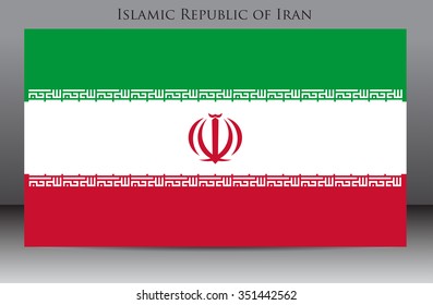 Flag of Iran.Iran flag vector illustration.