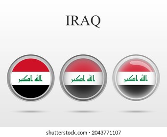 Flag of Iraq in the form of a circle
