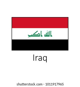 Flag Iraq Name Icon Official Colors Stock Vector (Royalty Free ...