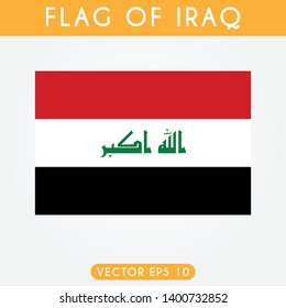 Flag of Iraq template design vector illustration