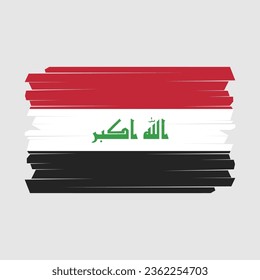 Flag of Iraq Vector Illustration
