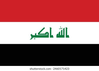 Bandera de Irak - Ilustración vectorial