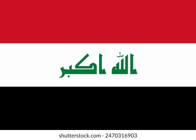 Bandera de Irak una Ilustración vectorial