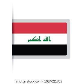 Flag of Iraq. Vector illustration of a stylized flag.
The slit in the paper with shadows. isolated on white.