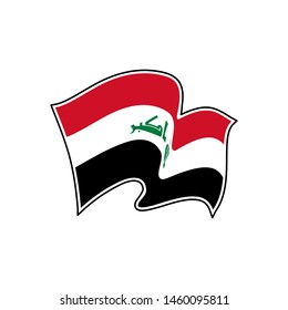 Flag of Iraq. Iraq vector flag. National symbol of Iraq