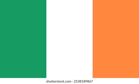 Flagge von Irland, 16:9 Format, Irland Flagge, Vektorbilder