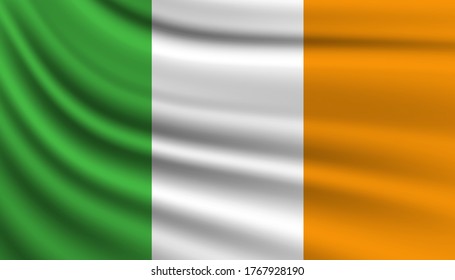 Plantilla de fondo de la bandera de Irlanda.