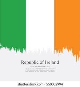 Flag of Ireland, brush stroke background