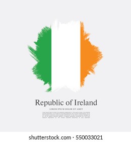 Flag of Ireland, brush stroke background