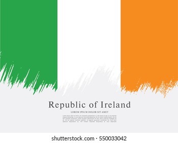 Flag of Ireland, brush stroke background