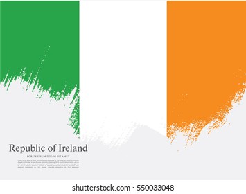 Flag of Ireland, brush stroke background