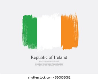 Flag of Ireland, brush stroke background