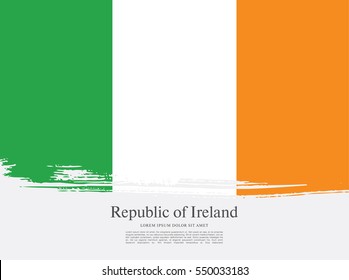 Flag of Ireland, brush stroke background