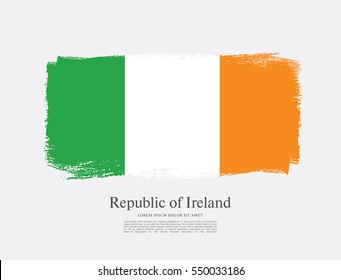 Flag of Ireland, brush stroke background