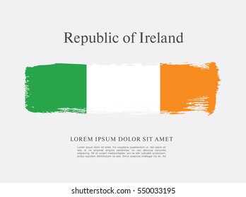 Flag of Ireland, brush stroke background