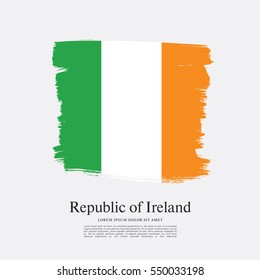 Flag of Ireland, brush stroke background