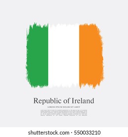 Flag of Ireland, brush stroke background