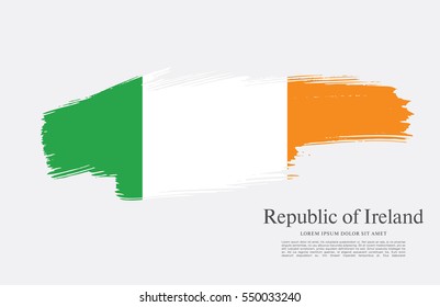 Flag of Ireland, brush stroke background