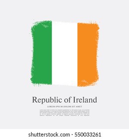 Flag of Ireland, brush stroke background
