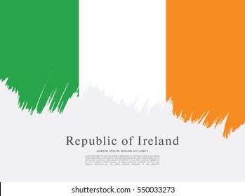 Flag of Ireland, brush stroke background