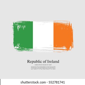 Flag of Ireland, brush stroke background
