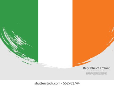 Flag of Ireland, brush stroke background